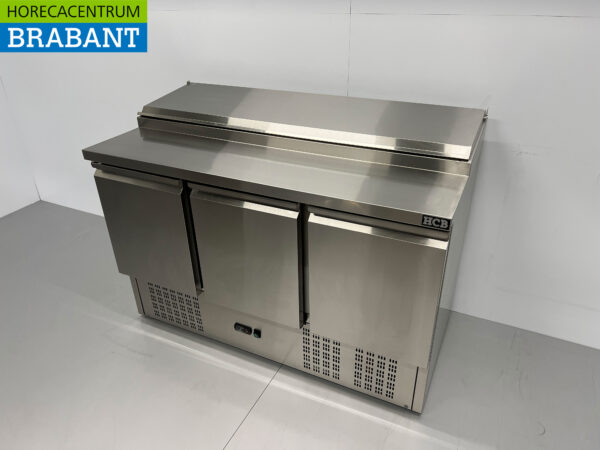 Stainless steel HCB Saladette Saladiere Refrigerated Workbench 136,5 cm 230V Horeca - Image 2