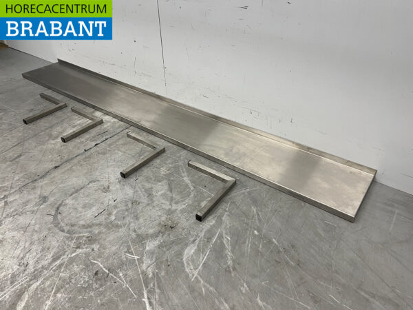 Stainless steel Wall Shelf 240 x 30 cm Horeca - Image 2
