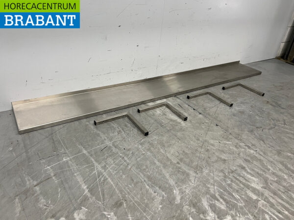 Stainless steel Wall Shelf 240 x 30 cm Horeca - Image 3