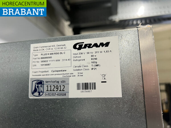 Stainless steel Gram Refrigeration Refrigerator 600 liters Mobile 230V Catering - Image 5