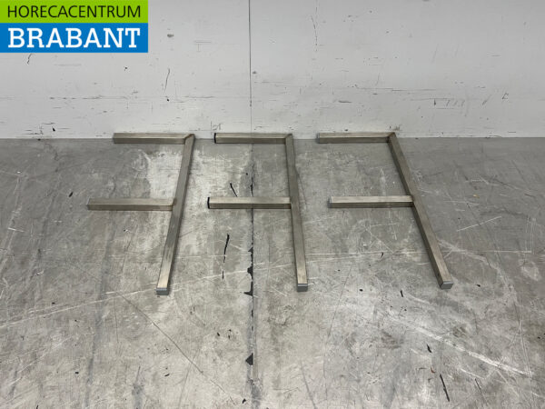 Stainless steel wall brackets for double wall shelf Horeca