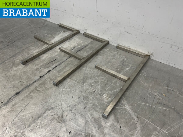Stainless steel wall brackets for double wall shelf Horeca - Image 2