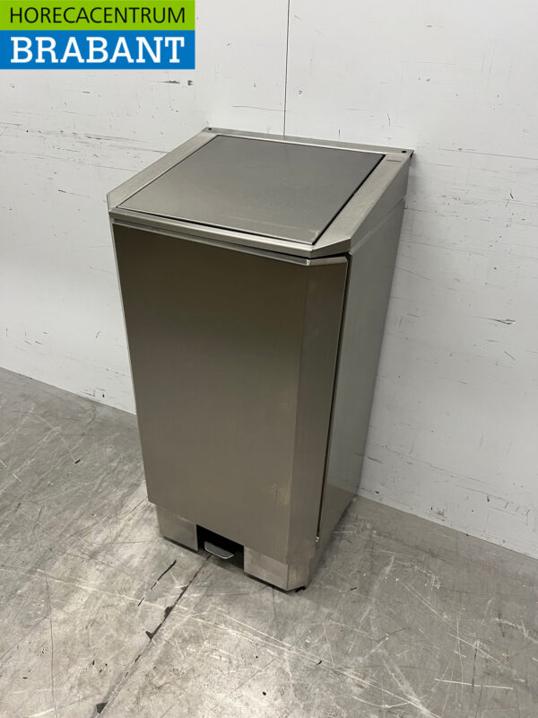 Stainless steel Josto Waste Bag Holder Trash can with foot operation 120 liters Catering - Image 2