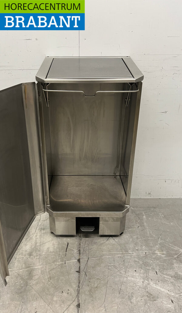 Stainless steel Josto Waste Bag Holder Trash can with foot operation 120 liters Catering - Image 6