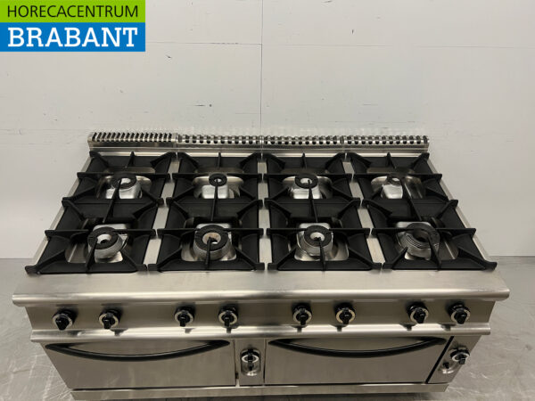 Stainless steel 8 burner gas stove with 2 ovens GAS Catering - Image 4