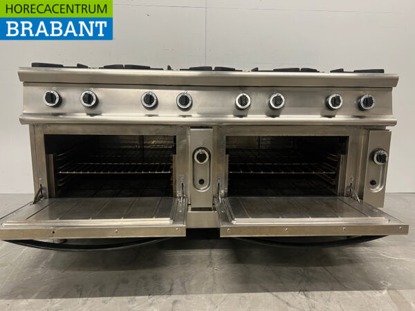 Stainless steel 8 burner gas stove with 2 ovens GAS Catering - Image 5
