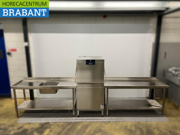 Stainless steel Hobart Sliding dishwasher with 2024 on and off table! Washer 400V Catering