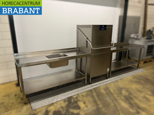 Stainless steel Hobart Sliding dishwasher with 2024 on and off table! Washer 400V Catering - Image 11