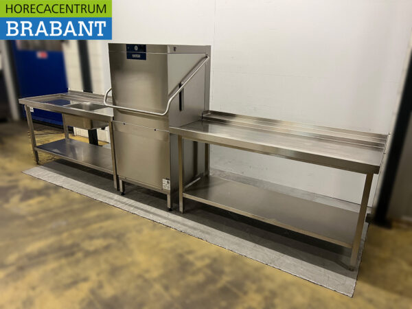 Stainless steel Hobart Sliding dishwasher with 2024 on and off table! Washer 400V Catering - Image 12