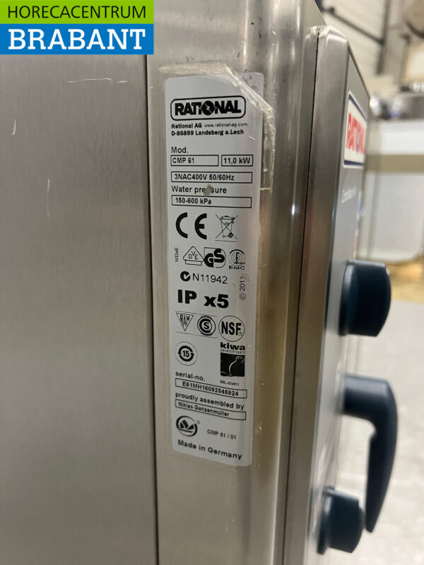 Stainless steel Rational Combimaster Plus Combisteamer Steamer 6 x 1/1 GN 400V Horeca - Image 8