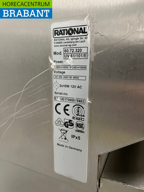 Stainless steel Rational SCC SelfCookingCenter with extractor hood 6 x 1/1 GN 400V - Image 8
