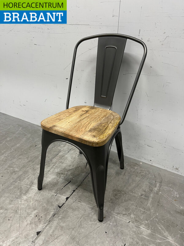 Bolero set of 4 chairs with wooden seat Catering - Image 5