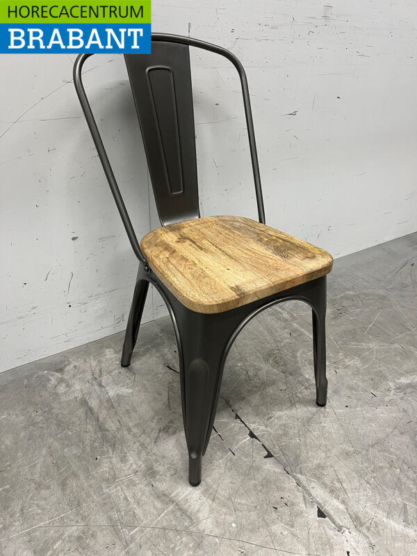 Bolero set of 4 chairs with wooden seat Catering - Image 6