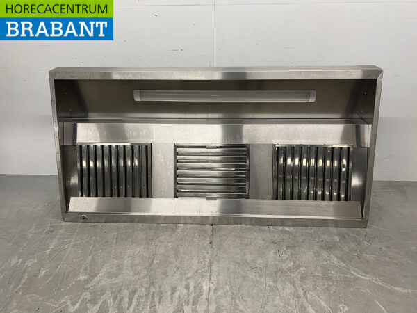Stainless steel exhaust hood inclined model 200 cm 230V Horeca