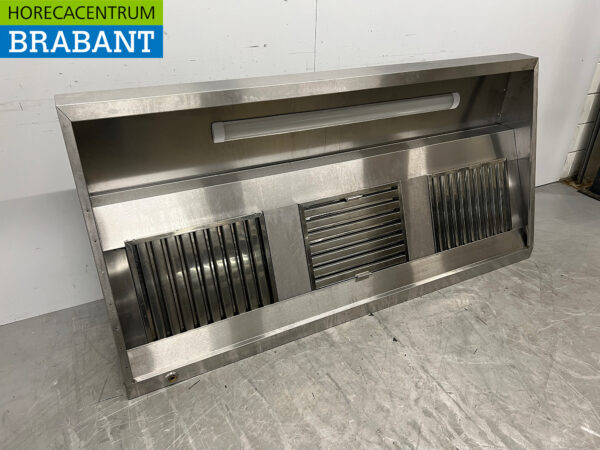 Stainless steel exhaust hood inclined model 200 cm 230V Horeca - Image 3