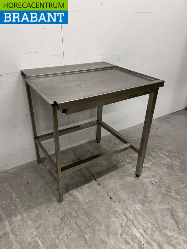 Stainless Steel Drainage Table T.B.V. Slide Through Dishwasher 80 cm Horeca - Image 3