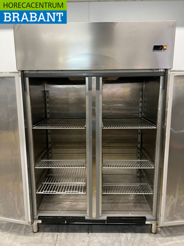 Stainless steel Asber Double-door Freezer Freezer 1400 liters 230V Horeca - Image 4