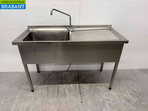 Stainless steel Sink table double sinks Premium-line 160 cm Horeca (kopie)