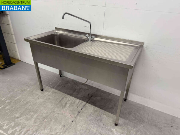 Stainless steel Sink table double sinks Premium-line 160 cm Horeca (kopie) - Image 2