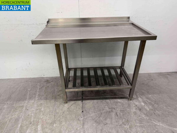 Stainless steel Drainage table slide-through dishwasher 110 cm Horeca