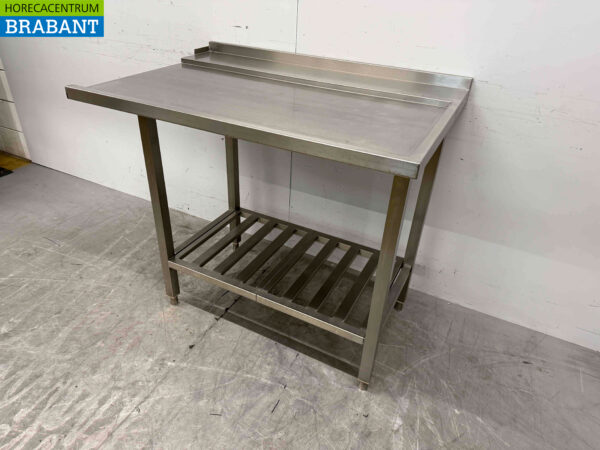 Stainless steel Drainage table slide-through dishwasher 110 cm Horeca - Image 3
