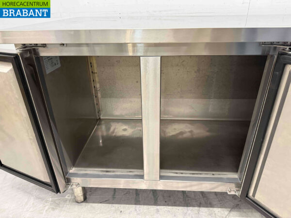 Stainless steel Refrigerated Workbench 4 doors 223 cm 230V Catering - Image 5