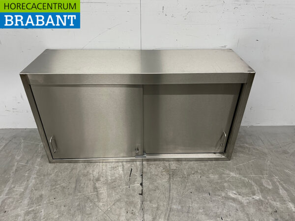 Stainless steel Wall Cabinet 2 sliding doors 115 cm Catering