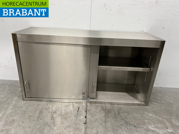 Stainless steel Wall Cabinet 2 sliding doors 115 cm Catering - Image 4