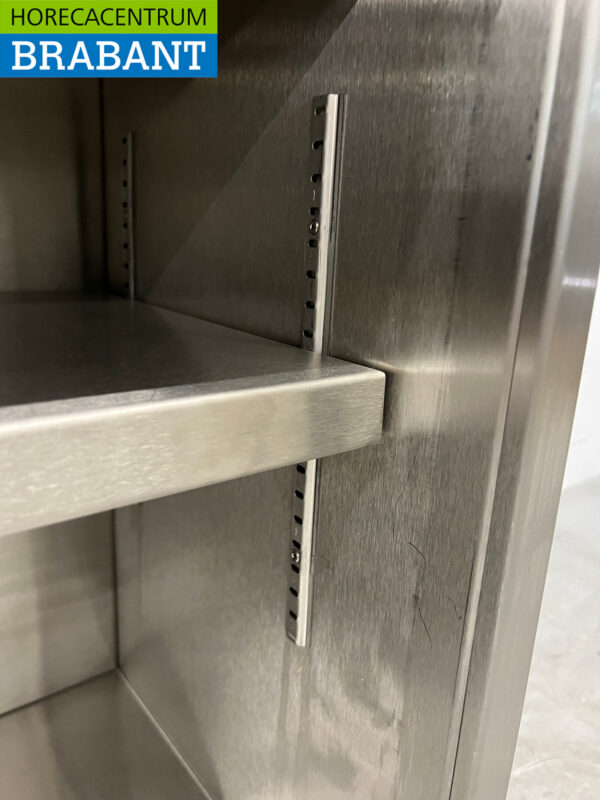 Stainless steel Wall Cabinet 2 sliding doors 115 cm Catering - Image 5