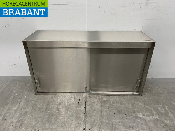 Stainless steel Wall Cabinet 2 sliding doors 115 cm Catering