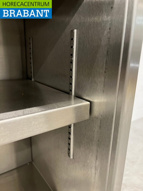 Stainless steel Wall Cabinet 2 sliding doors 115 cm Catering - Image 5