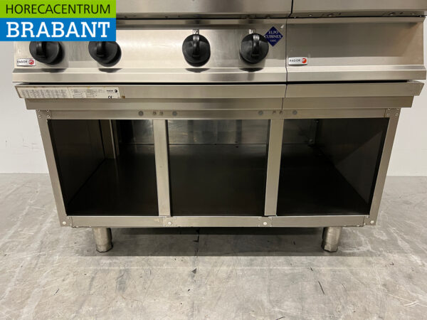 Stainless steel Fagor 4 burner stove with work unit 105 cm GAS Horeca - Image 5