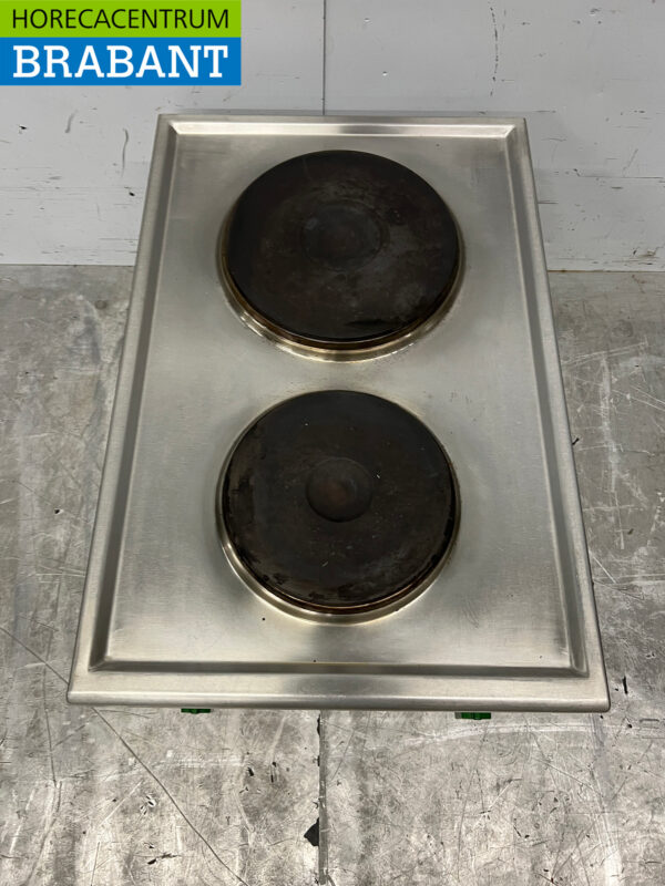 Stainless steel 2 burner electric stove stove 40 cm 400V Horeca - Image 4