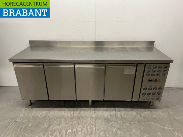Stainless steel Refrigerated Workbench 4 doors 223 cm 230V Catering