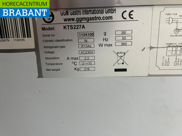 Stainless steel Refrigerated Workbench 4 doors 223 cm 230V Catering - Image 6