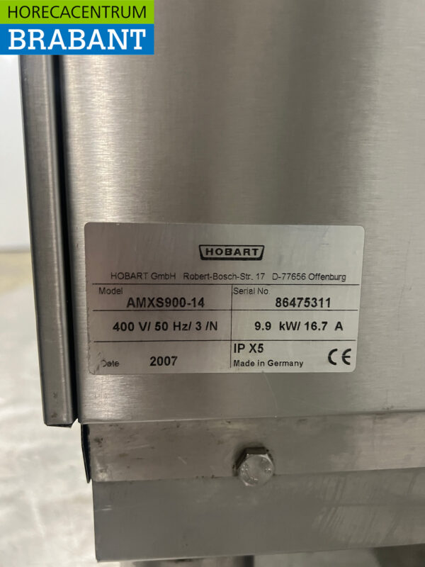 Stainless steel Hobart Sliding dishwasher with drain pump 400V Catering - Image 7