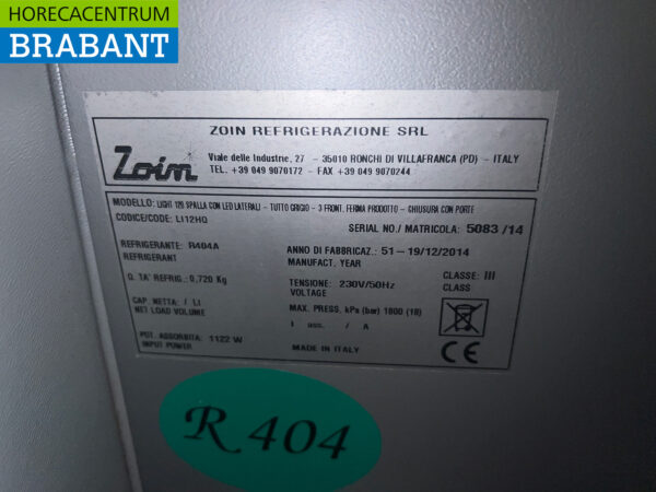 Zoin Wall Cooling 120.5 cm 230V Catering - Image 6