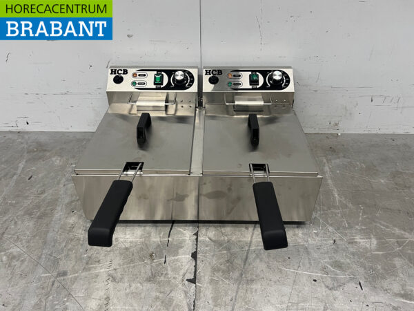 Stainless steel Double Fryer Fryer 2 x 10 liter 2 x 230V Catering