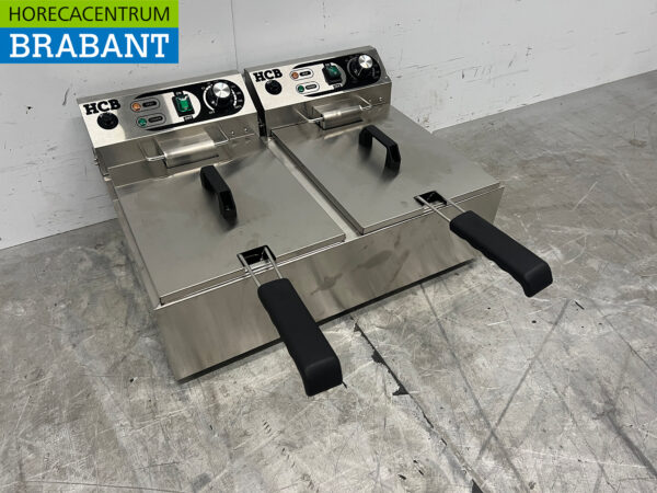 Stainless steel Double Fryer Fryer 2 x 10 liter 2 x 230V Catering - Image 3