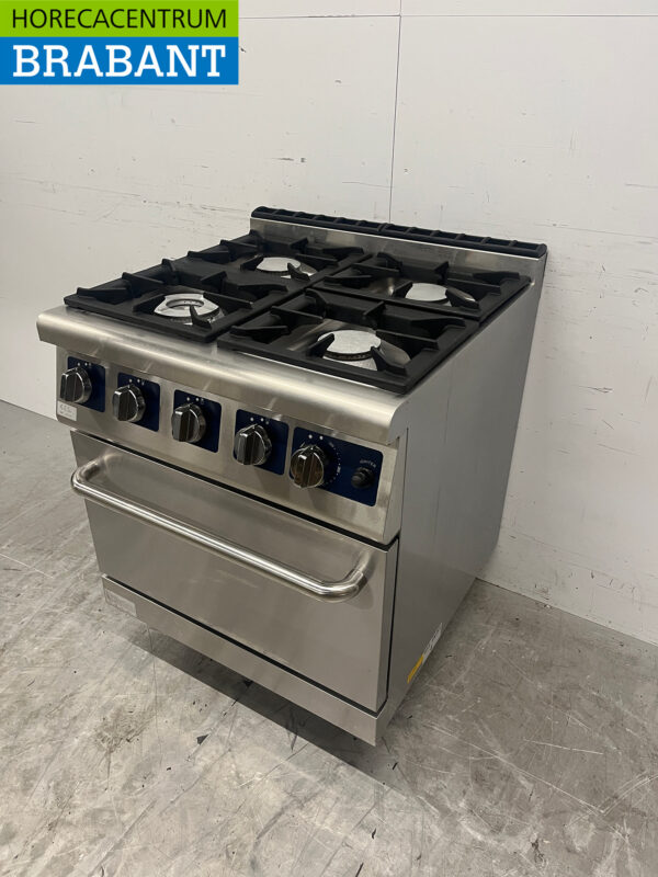 Stainless steel 4 burner stove with oven GAS Catering - Image 2