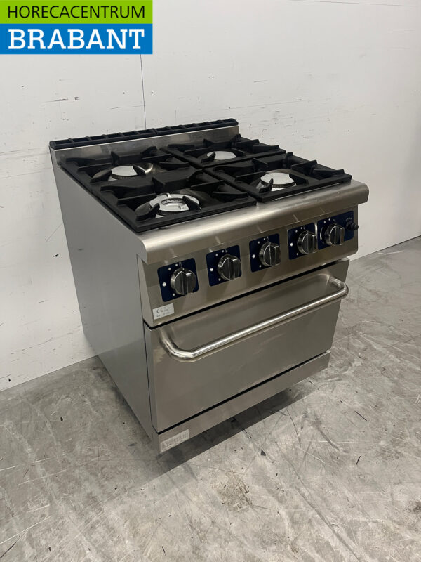 Stainless steel 4 burner stove with oven GAS Catering - Image 3