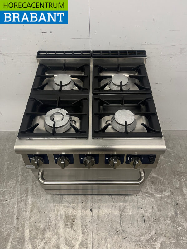 Stainless steel 4 burner stove with oven GAS Catering - Image 4