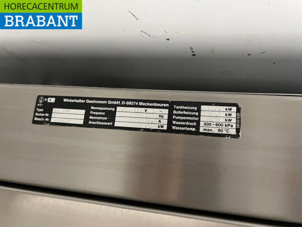 Stainless steel Winterhalter GS 502 Sliding dishwasher 400V Catering - Image 7