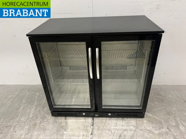 Backbar Bar Refrigerator 2 Glass Folding Doors 208 liters 90 cm 230V Horeca