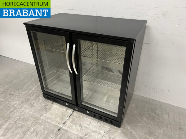 Backbar Bar Refrigerator 2 Glass Folding Doors 208 liters 90 cm 230V Horeca - Image 2