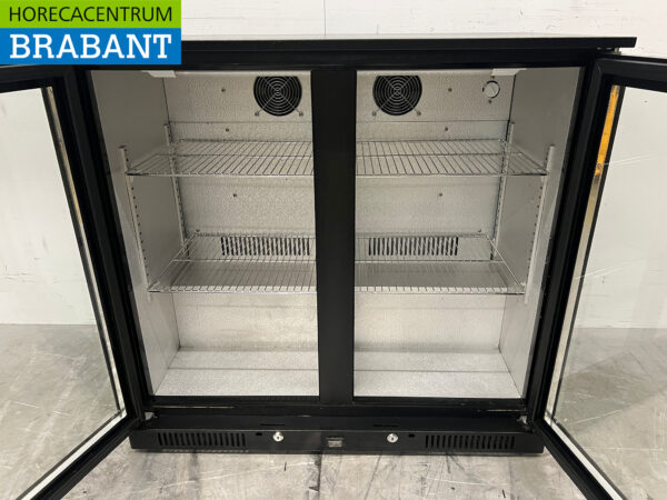 Backbar Bar Refrigerator 2 Glass Folding Doors 208 liters 90 cm 230V Horeca - Image 4