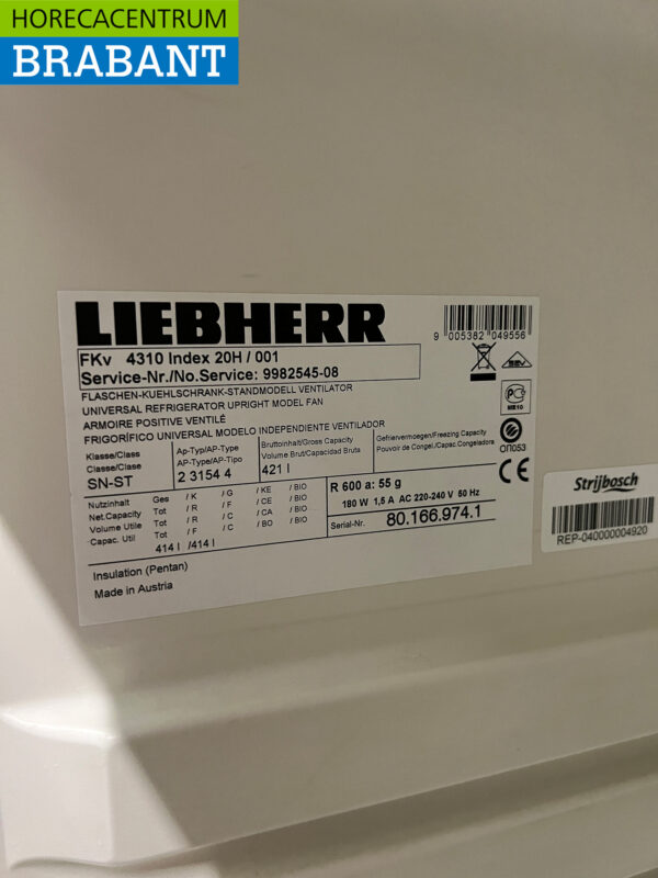 Liebherr Refrigeration 421 liters 230V Horeca - Image 5
