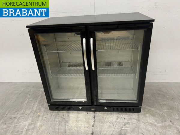 Maxxfrost Backbar Bar Refrigerator 2 Glass Folding Doors 208 liters 90 cm 230V Horeca