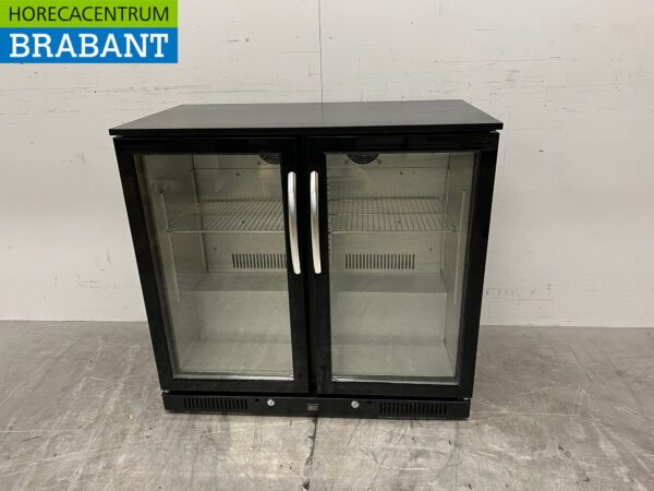 Maxxfrost Backbar Bar Refrigerator 2 Glass Folding Doors 208 liters 90 cm 230V Horeca