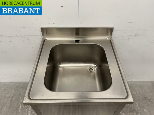 Stainless steel Rinse Table with Undershelf 70 x 70 x 89 cm Catering - Image 4